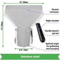Stainless Steel Popcorn Scoop with Right Handle + 10 oz Dredge, Set of 2 — photo 2