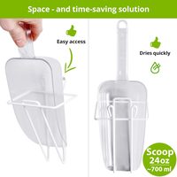 Plastic Ice Scoop with Holder, 24 oz, 1 pc — photo 2