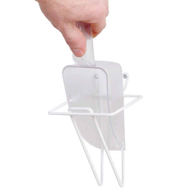 Plastic Ice Scoop with Holder, 12 oz, 1 pc