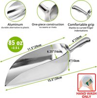 Aluminum Ice Scoop with Holder, 85 oz, 1 pc — photo 2