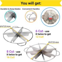 Stainless Steel Pie Cutters, 6-Slice + 8-Slice, 10 in, Set of 2 — photo 2
