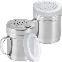 Stainless Steel Dredge Shakers with Handle, Medium Holes, 10 oz, Pack of 2 — photo 1