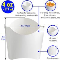 White Paper French Fry Containers, 4 oz, Pack of 50 — photo 2
