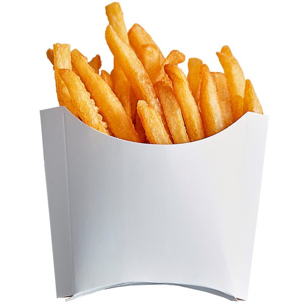 White Paper French Fry Containers, 4 oz, Pack of 50