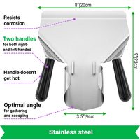 Stainless Steel Double Handle Popcorn Scoop + 10 oz Dredge, Set of 2 — photo 2