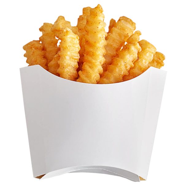 White Paper French Fry Containers, 5.5 oz, Pack of 50