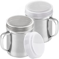 Stainless Steel Powdered Sugar Shakers with Fine Mesh, 10 oz, Pack of 2 — photo 1