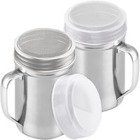 Stainless Steel Powdered Sugar Shakers with Fine Mesh, 14 oz, Pack of 2 — photo 1