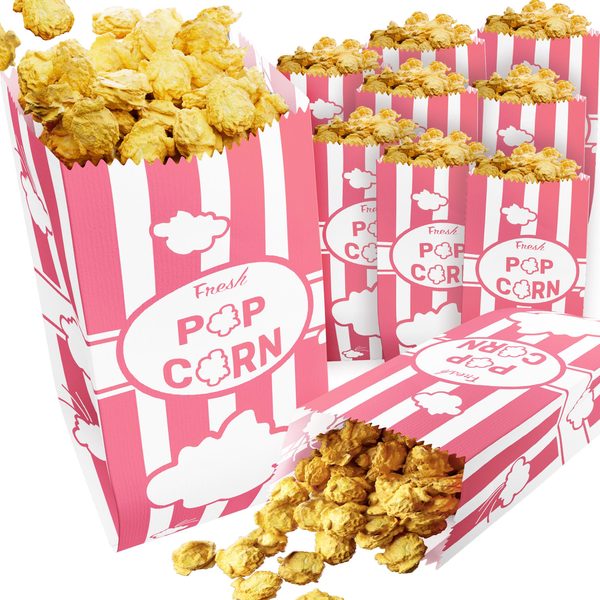 Pink Paper Popcorn Bags, 1 oz, Pack of 100