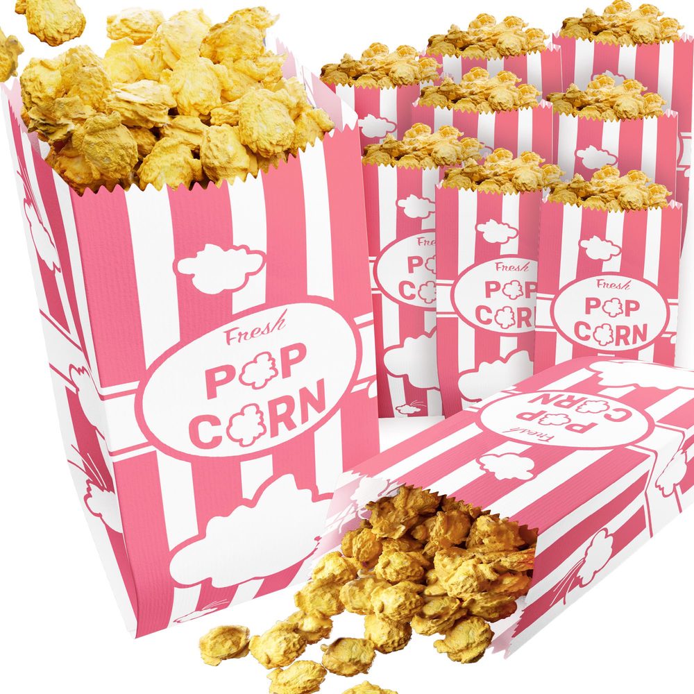 Pink Paper Popcorn Bags, 1 oz, Pack of 100
