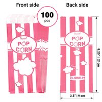 Pink Paper Popcorn Bags, 1 oz, Pack of 100 — photo 2