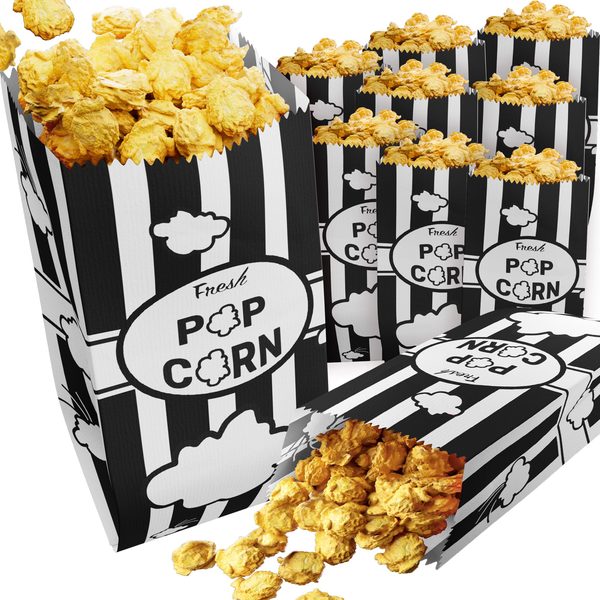 Black Paper Popcorn Bags, 1 oz, Pack of 100