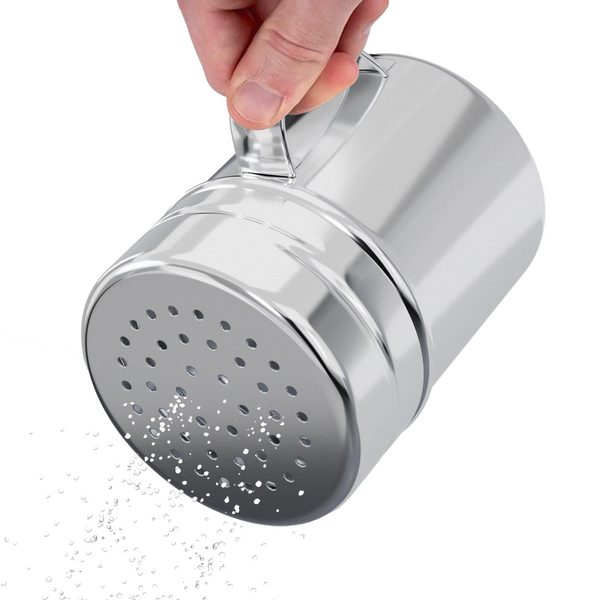 Stainless Steel Dredge Shaker with Handle, Medium Holes, 10 oz, 1 pc