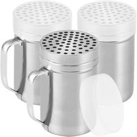 Stainless Steel Parmesan Cheese Shakers with Large Holes, 14 oz, Pack of 3 — photo 1