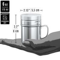 Stainless Steel Dredge Shaker with Handle, Medium Holes, 6 oz, 1 pc — photo 2