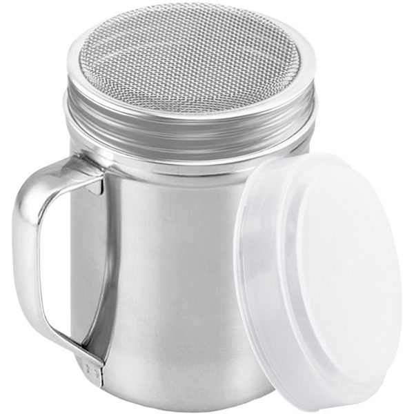 Stainless Steel Powdered Sugar Shaker with Fine Mesh, 14 oz, 1 pc