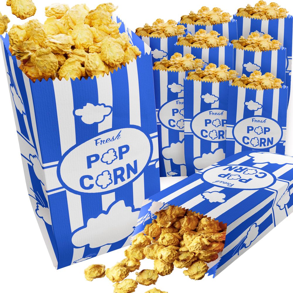 Royal Blue Paper Popcorn Bags, 1 oz, Pack of 100