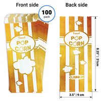 Metallic Gold Paper Popcorn Bags, 1 oz, Pack of 100 — photo 2