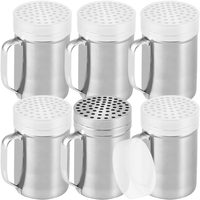 Stainless Steel Parmesan Cheese Shakers with Large Holes, 14 oz, Pack of 6 — photo 1
