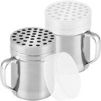 Stainless Steel Parmesan Cheese Shakers with Large Holes, 6 oz, Pack of 2 — photo 1