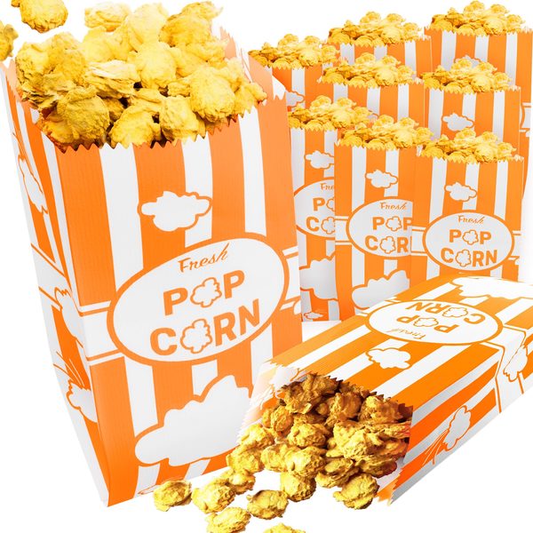 Orange Paper Popcorn Bags, 1 oz, Pack of 100