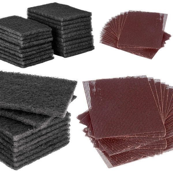 Griddle Cleaning Pads + Grill Screens, 30 + 60 pcs
