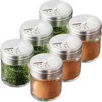 Glass Spice Shakers with Adjustable Lid, 1.5 oz, Pack of 6 — photo 1