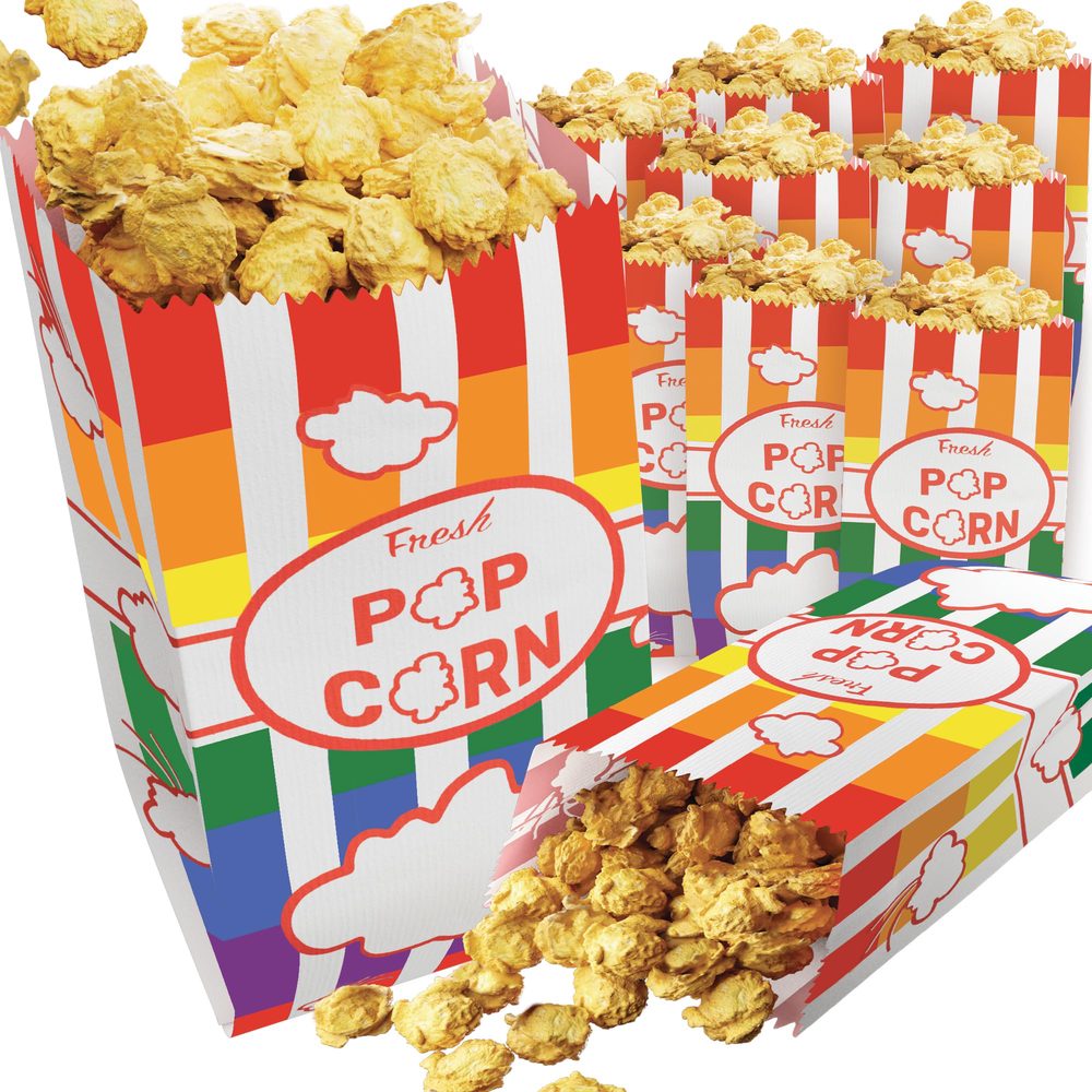 Rainbow Paper Popcorn Bags, 1 oz, Pack of 100