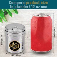 Stainless Steel Seasoning Containers with Adjustable Lid + 192 Labels, 6 oz, Pack of 12 — photo 2