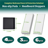 White EVA Foam Headboard Bumpers + Non-Slip Bed Feet Pads 2 in, 9 + 4 pcs — photo 2