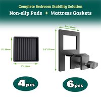 Non-Slip Mattress Gaskets + Rubber Bed Frame Pads, 6 + 4 pcs — photo 2