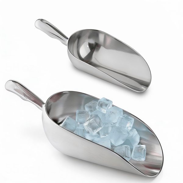Aluminum Ice Scoops, 24 + 58 oz, Set of 2