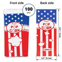 USA Flag Paper Popcorn Bags, 1 oz, Pack of 100 — photo 2