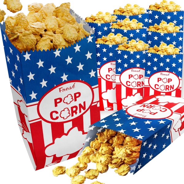 USA Flag Paper Popcorn Bags, 1 oz, Pack of 100