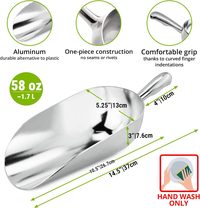 Aluminium Ice Scoop, 58 oz, 1 pc — photo 2