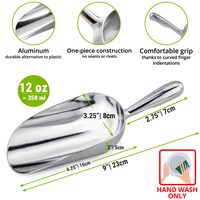 Aluminium Ice Scoop, 12 oz, 1 pc — photo 2